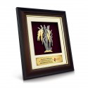 8.5" x 10" Gold Border Solid Frame with Gold Plated Pewter : Padi (Paddy)