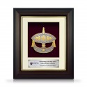 8.5" x 10" Gold Border Solid Frame with Gold Plated Pewter : Wau Bulan