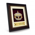 8.5" x 10" Gold Border Solid Frame with Gold Plated Pewter : Wau Bulan