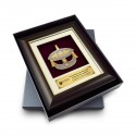8.5" x 10" Gold Border Solid Frame with Gold Plated Pewter : Wau Bulan