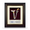 8.5" x 10" Gold Border Solid Frame with Gold Plated Pewter : Keris (Kris)