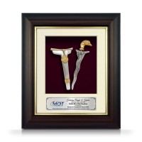 8.5" x 10" Gold Border Solid Frame with Gold Plated Pewter : Keris (Kris)