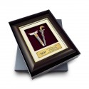 8.5" x 10" Gold Border Solid Frame with Gold Plated Pewter : Keris (Kris)