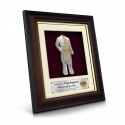 8.5" x 10" Gold Border Solid Frame with Gold Plated Pewter - Baju Melayu