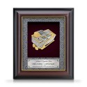 8.5" x 10" Gold Border Solid Frame with Gold Plated Pewter : Tepak Sireh