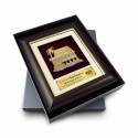 8.5" x 10" Gold Border Solid Frame with Gold Plated Pewter : Rumah Melayu (Malay House)