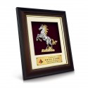 8.5" x 10" Gold Border Solid Frame with Gold Plated Pewter - Horse Of Fortune