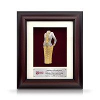 8.5" x 10" Solid Frame with Gold Plated Pewter : Kebaya Nyonya