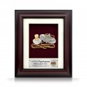 8.5" x 10" Solid Frame with Gold Plated Pewter : Gasing