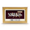 8.5" x 12" VIP Glory Gold Frame with Gold Plated Pewter - Eight Horses