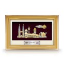 8.5" x 12" VIP Glory Gold Frame with Gold Plated Pewter - Malaysia Landmark