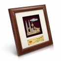 8" x 8" Solid Frame with Gold Plated Pewter - Malaysia Landmark