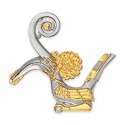 8" x 8" Solid Frame with Gold Plated Pewter - Hornbill