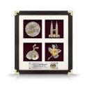 4 in 1 Exclusive Frame (Deco Border) with Gold Plated Pewter