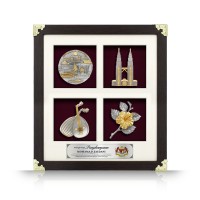 4 in 1 Exclusive Frame (Deco Border) with Gold Plated Pewter