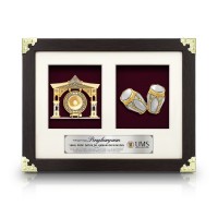 2 in 1 Exclusive Frame (Gold Border) with Gold Plated Pewter