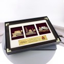 3 in 1 Exclusive Frame with Gold Border - Gold Plated Pewter