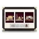 3 in 1 Exclusive Frame with Gold Border - Gold Plated Pewter