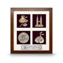 4 in 1 Solid Frame with Gold Plated Pewter