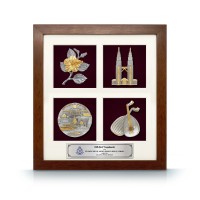 4 in 1 Solid Frame with Gold Plated Pewter