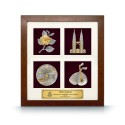 4 in 1 Solid Frame with Gold Plated Pewter