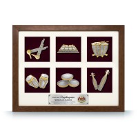 6 in 1 Solid Frame with Gold Plated Pewter