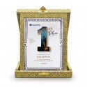 7" x 9" Silver Diamond Aluminium Plate with Songket Box