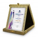 7" x 9" Silver Starlight Aluminium Plate with Songket Box
