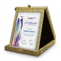 7" x 9" Silver Starlight Aluminium Plate with Songket Box
