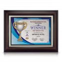 10.5" x 13.5" Award Plaque with Gold Plated Pewter - Trophy