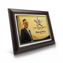 10.5" x 13.5" Award Plaque with Gold Plated Pewter - Star Awards