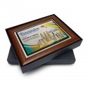 7" x 9" Award Plaque with Gold Plated Pewter - Kuala Lumpur Landmark