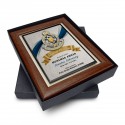 7" x 9" Award Plaque with Gold Plated Pewter - Logo Police Diraja Malaysia (Polis PDRM)