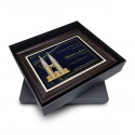 9" x 11" Award Plaque with Gold Plated Pewter : Petronas Twin Towers