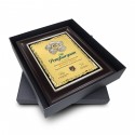 9" x 11" Award Plaque with Earthleaf Gold Aluminium Plate and Gold Plated Pewter - Rafflesia