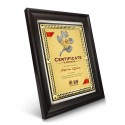 9" x 11" Award Plaque with Gold Diamond Aluminium Plate and Gold Plated Pewter - Bunga Raya
