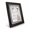 9" x 11" Award Plaque with Silver Diamond Aluminium Plate and Gold Plated Pewter - Petronas Twin Towers