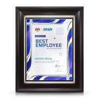 9" x 11" Prismatic Violet Aluminium Plate With Award Plaque