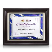 9" x 11" Prismatic Violet Aluminium Plate With Award Plaque