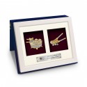 2 in 1 Book Frame 7" x 9" with Gold Plated Pewter: Tepak Sireh and Kacip