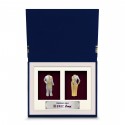  2 in 1 Book Frame 8" x 10" with Gold Plated Pewter: Baju Melayu and Kebaya Nyonya (Full)