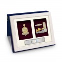 2 in 1 Book Frame 8" x 10" with Gold Plated Pewter