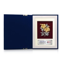 6" x 8" Book Frame with Gold Plated Pewter - Hibiscus 2 Flowers (Bunga Raya) 6" x 8" Book Frame with Gold Plated Pewter - Hibiscus 2 Flowers (Bunga Raya)