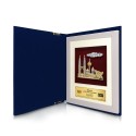 6" x 8" Book Frame with Gold Plated Pewter - Malaysia Landmark