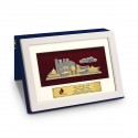7" x 9" Book Frame with Gold Plated Pewter : Putrajaya Landmark