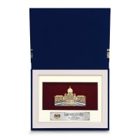 7" x 9" Book Frame with Gold Plated Pewter: Perdana Putra Building