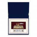 7" x 9" Book Frame with Gold Plated Pewter: Kuala Lumpur Landmark