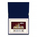 7" x 9" Book Frame with Gold Plated Pewter: Kuala Lumpur Landmark