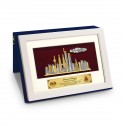 7" x 9" Book Frame with Gold Plated Pewter: Kuala Lumpur Landmark