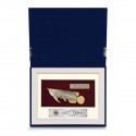 7" x 9" Book Frame with Gold Plated Pewter : Asian Arowana